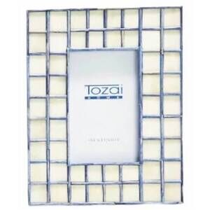 NEW TOZAI square tiled 4x6 frame in natural and blue